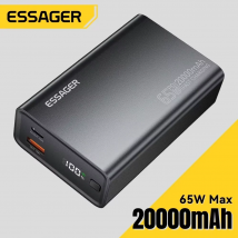 Essager Power Bank 20000mAh Przenośny PD 65W Szybkie Ładowanie Bateria Zewnętrzna do Telefonu iPhone17 16 15 Laptop Mac