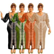 Afrikanische Kleider für Frauen, elegantes afrikanisches Dashiki-Abaya-Maxikleid, Afrika-Kleidung, Ankara-Kleider, 2025, Frühlings- und Sommerkleider