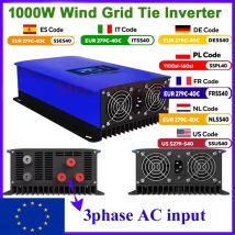1000 W Windkraft-Grid-Tie-Wechselrichter mit Dump-Load-Controller/interner Begrenzer für 24 V 48 V 60 V AC DC Windturbinengenerator