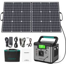 SWAREY S500 Pro 500W (1000W Pico) Estación de energía 518Wh Generador solar Cargador de energía de respaldo para el hogar Banco de energía con panel solar de 100W