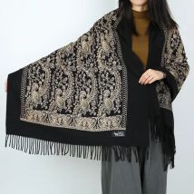 Pashmina Hijab Kaschmir Schal Damen Mode Licht Luxus Reise Stil Herbst und Winter Stickerei Schal Großer Schal Turban
