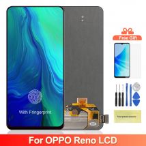 Amoled-Bildschirm für Oppo Reno PCAM00 PCAT00 CPH1917, LCD-Display + Touchscreen-Digitizer-Baugruppe mit Rahmen für Oppo Reno-Bildschirm