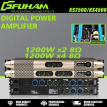 FUHAM KS2500/KS4500 Digitaler Leistungsverstärker Golden 1200 W 8 Ohm 2/4 Kanal DJ Subwoofer Verstärker Line Array Lautsprecherverstärker