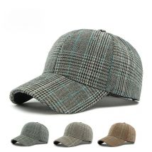 Herbst Winter Hut Herren Frühling Sommer Outdoor Sonnenschutz Visier Klassische karierte Baseballmütze Hard Top Damen Mütze Warme Schirmmütze