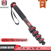 GEEHOPE D260C/370C monopiede da viaggio portatile professionale in fibra di carbonio Maxheight 160/169cm per videocamera digitale DSLR videocamera