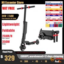 HX X6 Skuter elektryczny dla dorosłych 350W 7.5AH 36V 25KM/H Składany elektryczny skuter elektryczny Kick E Scooter 5.5 cala EScooter dla dorosłych dzieci
