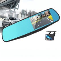 Full HD 1080P Dash Camera Dual Lens Driving Recorder Car DVR Speedcam Rearview Mirror Camera Radar Detector Auto Video Recorder