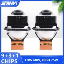 SANVI L60 Bi-LED-Laserprojektorlinsen 7,6 cm für Scheinwerfer, Auto-LED-Leuchten für Hella 3R G5, Nachrüst-Styling, Autozubehör
