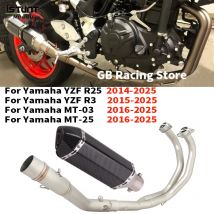 For Yamaha R25 R3 MT25 MT03 2014 - 2025 Motorcycle Exhaust Full System Modified Front Link Pipe 51MM Espace Moto With Muffler