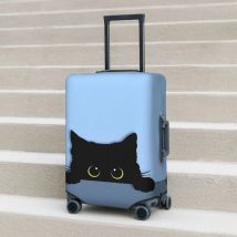 Niedliche schwarze Katze Koffer Abdeckung Urlaub Tiere drucken nützliche Gepäck koffer Geschäfts