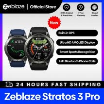[Estreno mondiale 2024] Zeblaze Stratos 3 Pro GPS Smart Watch GPS integrato Display AMOLED da 1,43 pollici Chiamate telefoniche Bluetooth per uomo