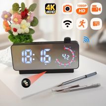 Mini cámara con reloj WiFi HD 1080P recientemente actualizada, cámara para niñera, hogar y oficina interiores inalámbricos 4K, wrod continuo 24/7