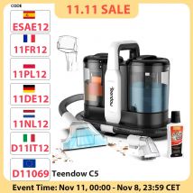 Odkurzacz do czyszczenia dywanów Teendow C5, mocny silnik szczotkowy 450W, niski poziom hałasu, do czyszczenia dywanów, sof, schodów i samochodów.