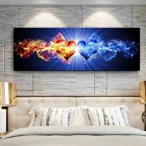 DIY Diamant Malerei große Größe Eis Feuer Liebe abstrakte Landschaft Mosaik Stickerei Kits voller Strass Bild Wand dekoration aa5222
