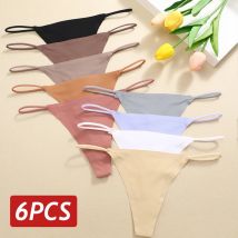 6 pz/set Mutandine Senza Soluzione di Continuità Per Le Donne Sexy A Vita Bassa Tessuto Ultra Sottile G-String Perizoma T-Back Nessuna Traccia Biancheria Intima Delle Signore Lingerie