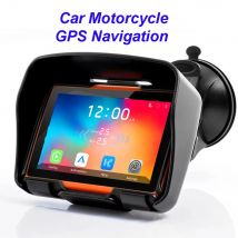 Car Motorcycle GPS Navigation 4.3" TFT Waterproof IPX67 GPS Bluetooth Tracker FM BT Bullit in 8GB Free igo 2025 Map