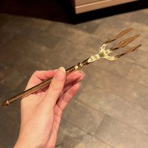 Silvere/Golden Flatware 304/410 Stainless Steel Dinner Fork Camping Dinnerware Salad Pasta Tableware Eating Kitchen Utensils