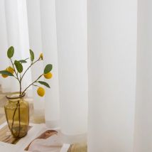 Chiffon-Fenstervorhänge für Schlafzimmer, Villa, blickdichte Vorhänge, Wohnzimmer-Dekoration, weißer Tüll, hochwertiges dickes Garn, luxuriös