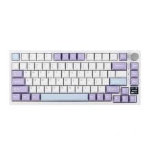 AJAZZ AK820 Teclado mecánico para juegos con cable y diseño 75% con perilla de volumen, LED orientado al sur, teclas PBT, RGB programable