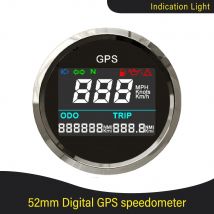 Universeller 52mm digitaler GPS-Tacho LCD-Geschwindigkeit messer Kilometer zähler einstellbarer Kilometer zähler für Auto-Motorrad boot 12V 24V