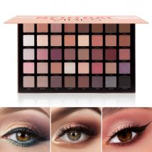 40-Farben-Lidschattenpalette, erdfarbenes Smokey Punk-Lidschattenpulver, matt, schimmernd und perlmuttfarbene, hochpigmentierte Augenkosmetik