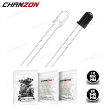 100 stücke 5mm IR LED Emitting Diode 850nm 940nm Emitter Empfänger Infrarot Sender Fototransistor Fotodiode Unsichtbare DIY PCB