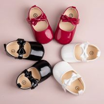 KIDSUN Neugeborenen Baby Schuhe Kleinkind Mädchen Schuhe PU Anti-slip Bowknot Klassische Prinzessin Kleid Schuhe Kleinkind Erste Wanderer Krippe schuh