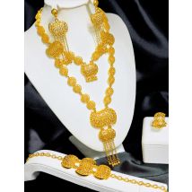 ANIID Dubai 24K Gold Farbe Schmuck Sets Hochzeit Brasilianische Halskette Ohrringe Für Frauen Nigerianischen Indischen Braut Set Party Geschenke
