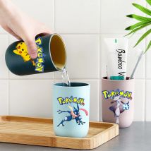Pokemons Mouthwash Cup Cute Cartoon Pikachu Psyduck Toothbrush Cups Home Portable Couple Family Bathroom Accessories Kids Gift