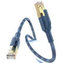 RJ45 CAT8 Ethernet Cable Braided Gradient Color 40Gbps CAT 8 Network Cable Internet Lan Patch Cord for Laptops PS 4 Router Round