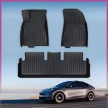 Auto-Fußmatten für Tesla Model 3Y 2019–2024, Auto, vier Jahreszeiten, wasserdicht, rutschfest, Bodenmatte, NEU, TPE, spezielles Autozubehör