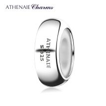 ATHENAIE Authentische 925 Sterling Silber Gummi Stopper Charms Clip Spacer Perlen Charme fit Armbänder Halsketten 3 Farben