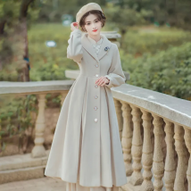 2025 herbst Winter Neue Woolen Windjacken Jacke frauen Mantel Lange Vintage Lose Einreiher Woolen Trenchcoat Mantel