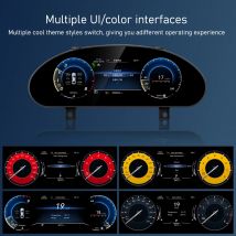 Cyfrowy panel wskaźników samochodowych Linux 12.3 cala do Maserati GT/GC GranTurismo 2007-2015, wyświetlacz LCD, prędkościomierz, instrumenty, kokpit