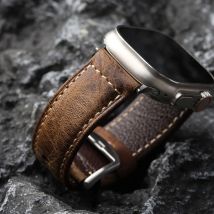 Handgefertigtes Kopfschicht-Rindslederarmband für iWatch 49MM 45MM 46mm Apple Watch Braun 49MM Vintage Hochwertiges Armband, italienisches Leder