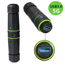 5Gpbs USB 3.0  Female To Female Panel Mount Coupler,Outdoor Waterproof USB Pass Through Adapter,