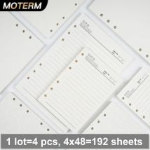 4 Pz/lotto di Alta Qualità Raccoglitore Ad Anelli Notebook Inserto Ricariche 6 Fori A5 A6 A7 Diario A Spirale Pessoale Planner Nucleo Interno 100g di Carta