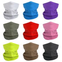 Polainas transpirables para el cuello para hombres y mujeres, pañuelo para la cabeza de Color sólido de secado rápido a prueba de polvo para senderismo, ciclismo, pesca, protección facial, Bandana