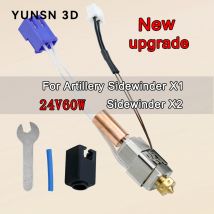 Upgraded Hotend Kit For Artillery Sidewinder X1 X2 3D Printer Parts All Metal Nozzle Heating Block Thermistor Kits