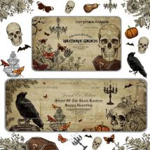 Halloween Teppiche Hexe Skelett Kürbis Teppiche Küche Badezimmer Matten Gothic Teppich Bodenmatte für Halloween Home Badezimmer Dekoration