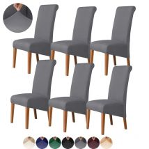 1PC Einfarbig XL Größe Stuhl Abdeckung Spandex Esszimmer Stuhl Schonbezug Lange Rückenlehne Sitz Schutz Abdeckung für Wohnzimmer hotel Hochzeit