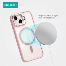 Koolife Linsenrahmenhalter mit magnetischer Handy-Schutzhülle mit Linsenfolie für iPhone 15 14 13 Pro Max 15 14 Plus 12