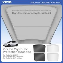 Per Tesla Modello 3/Y Modello 3 Highland Modello Y Juniper 2025 Panno di Ghiaccio Fibbia Tetto di Vetro Parasole Auto Anteriore Posteriore Tetto Apribile Lucernario