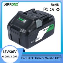 Bsl36a18 18v 10.4ah/36v 10.4ah Multi volt Li-Ionen-Akku für Hikoki Hitachi Metabo Hpt 18V 36V Slide-Elektro werkzeuge