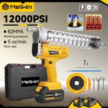 MELLWIN Elektrische Fettpresse 12000PSL Hochdruck Auto Schmieröl Injektor Werkzeug Auto Wartung Für makita 18v batterie pin