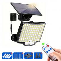 106 LED Luce di movimento solare Pannello separato per esterni Luci di inondazione solari 3 modalità di luce per lampione da garage da giardino Illuminazione da esterno