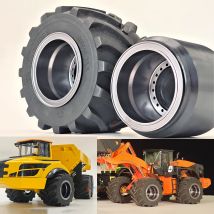RC-Car-Reifen, Leichtmetallfelgen für hydraulische RC-Modellreifen, JDM 166, Gelenk-Muldenkipper, ZW370-Lader, RC-Modell, Spielzeugzubehör