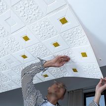 10 pezzi 70x70 cm carta da parati per soffitto di grandi dimensioni mattoni 3D adesivi murali impermeabili in schiuma decorazione murale per autovacciata