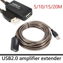 Cavo di prolunga USB 2.0 da 5/10/15/20 m maschio a femmina ripetitore attivo cavo di prolunga scheda di rete wireless adattatore USB