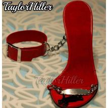 Metallkette Sandaletten Rot Sexy High Heels Damen Luxus Designer Schuhe Schnalle Kreis Alias De Mujer 2025, Sommer